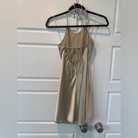 NWT Intimately Free People Friday Fever Mini Slip Satin Champagne Size XSmall - Picture 10 of 10